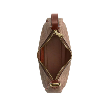 Coach Women's Emily Shoulder Bag In Signature Canvas Gold/Tan/Brown