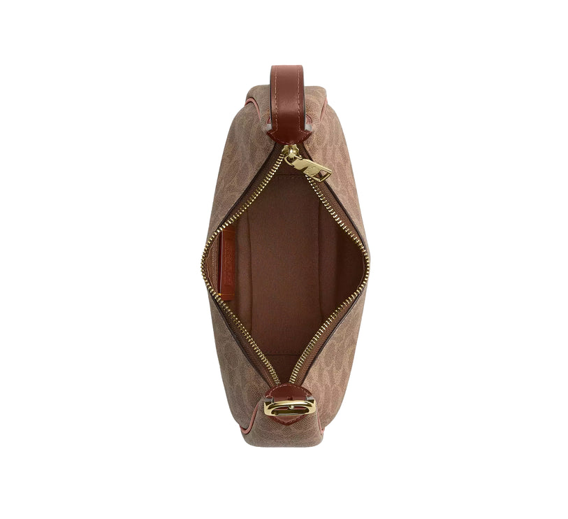 Coach Women's Emily Shoulder Bag In Signature Canvas Gold/Tan/Brown
