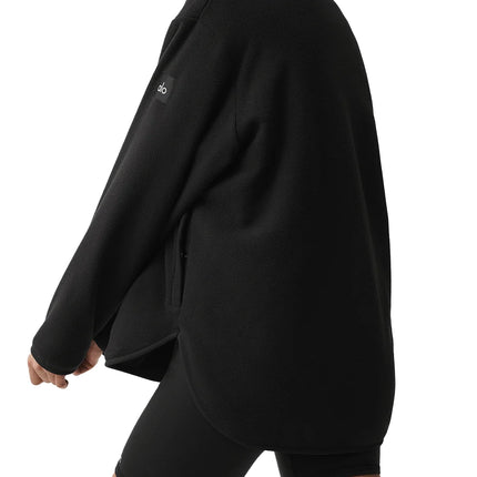 alo Women's Polar Fleece Take Note Jacket Black