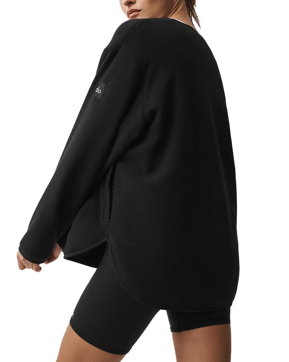 alo Women's Polar Fleece Take Note Jacket Black