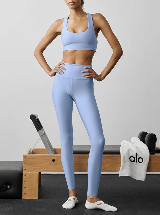 alo Women's 7/8 High-Waist Airlift Legging Light Provence Blue