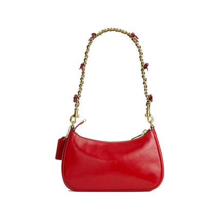 Coach Women's Teri Mini Crossbody Bag With Bows Gold/Bright Cherry