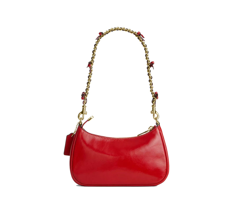 Coach Women's Teri Mini Crossbody Bag With Bows Gold/Bright Cherry