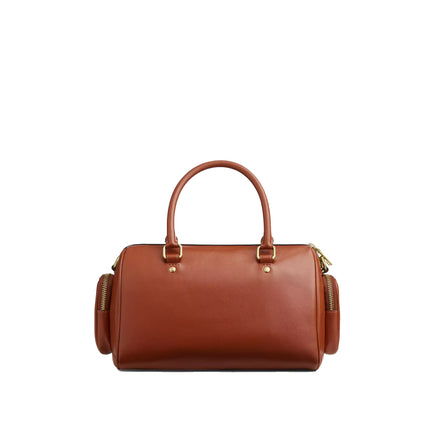 Coach Women's Rowan Satchel Bag With Pockets Gold/Cinnamon