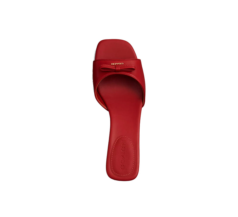 Coach Women's Bow Kitten Heel Sandal Poppy