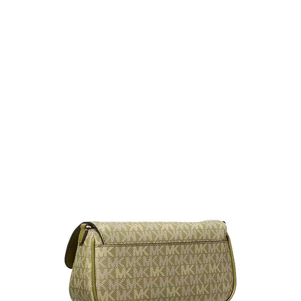 Michael Kors Women's Jet Set Travel Small Signature Logo Crossbody Bag With Pouch Oregano/Gold