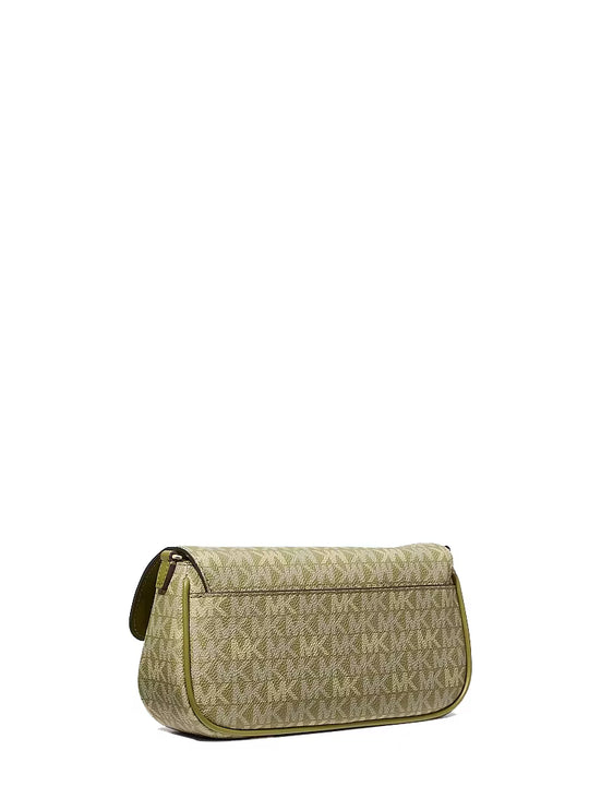 Michael Kors Women's Jet Set Travel Small Signature Logo Crossbody Bag With Pouch Oregano/Gold