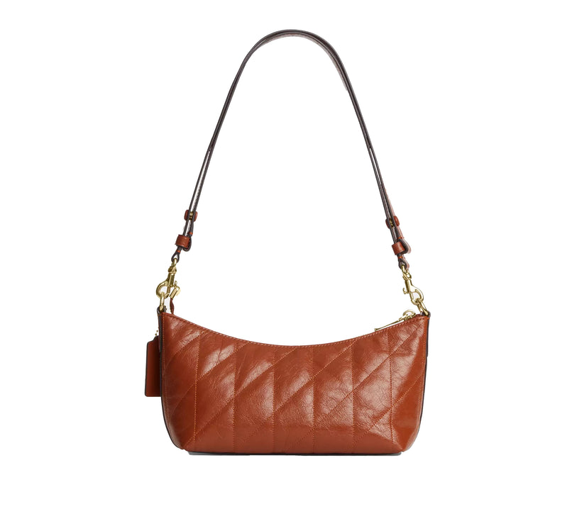 Coach Women's Caitlin Shoulder Bag With Quilting And Charm Gold/Cinnamon