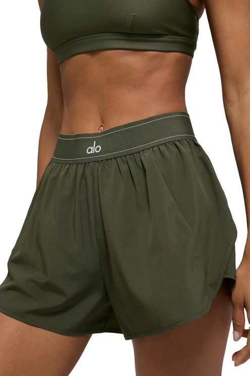 alo Women's Match Point Short Green Olive