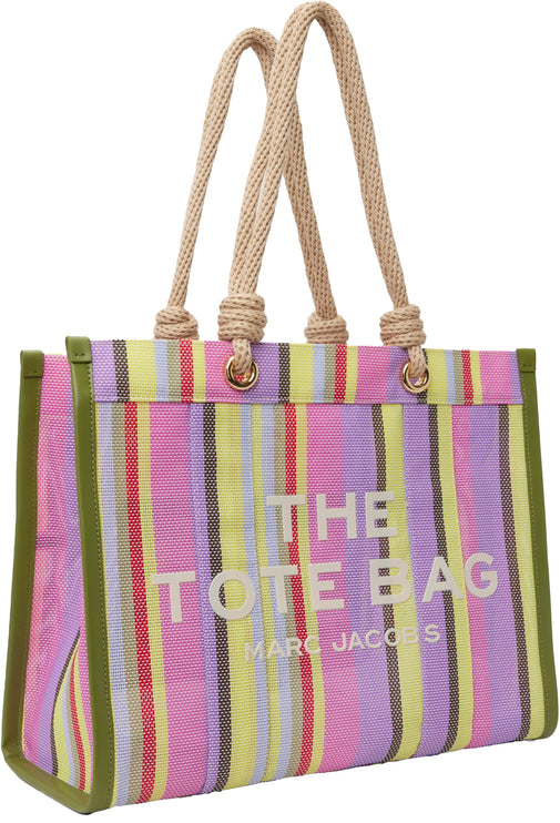 Marc Jacobs Women's The Stripe Mesh Large Tote Bag Purple Multi