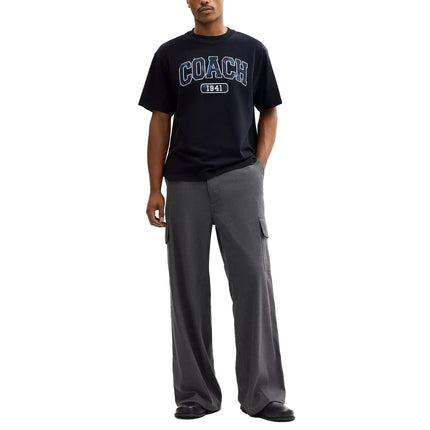 Coach Men's Camo Relaxed T-Shirt In Organic Cotton Navy