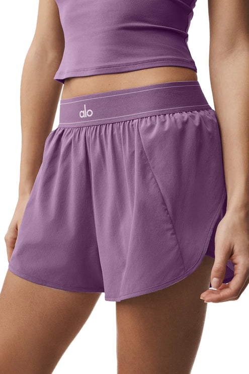 alo Women's Match Point Short Plum Kiss