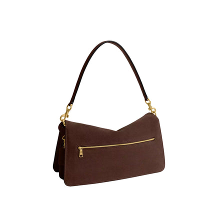 Coach Women's Tabby Shoulder Bag 36 Suede/Brass/Dark Chocolate