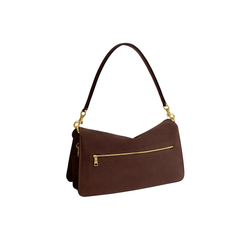 Coach Women's Tabby Shoulder Bag 36 Suede/Brass/Dark Chocolate