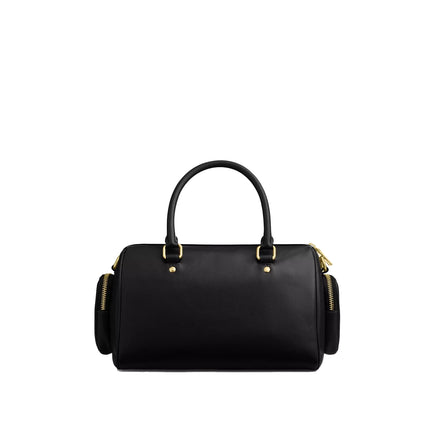 Coach Women's Rowan Satchel Bag With Pockets Gold/Black