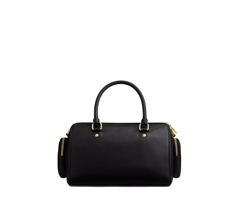 Coach Women's Rowan Satchel Bag With Pockets Gold/Black