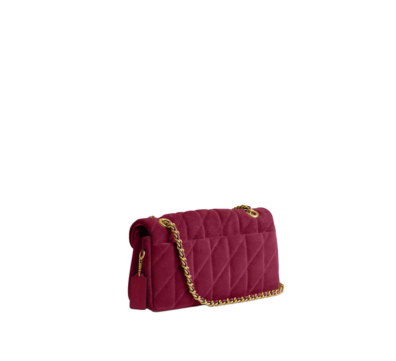 Coach Women's Tabby Shoulder Bag 26 With Quilting Brass/Dark Fuchsia