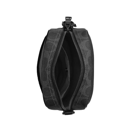 Coach Unisex Tristan Crossbody Bag 14 In Signature Canvas Matte Black/Black Signature
