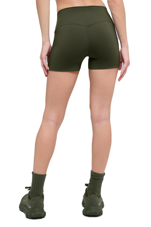 alo Women's 3" Softsculpt High-Waist Precision Short Green Olive