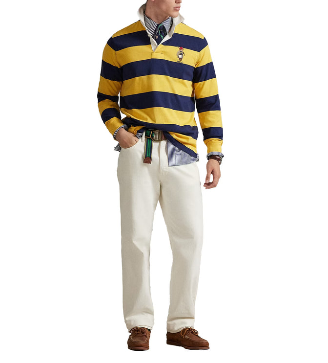 Polo Ralph Lauren Men's Classic Fit Polo Bear Rugby Shirt Newport Navy/Gold