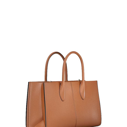 Michael Kors Women's Mirella Medium Pebbled Leather Satchel Bag Luggage/Gold