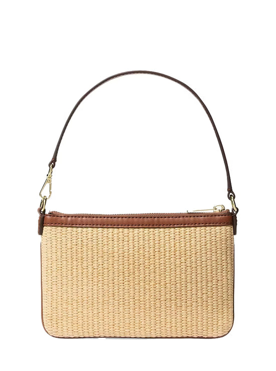 Michael Kors Women's Jet Set Travel Small Woven Wristlet Luggage/Gold