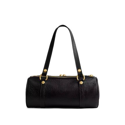 Coach Women's Kisslock Barrel Bag Brass/Black