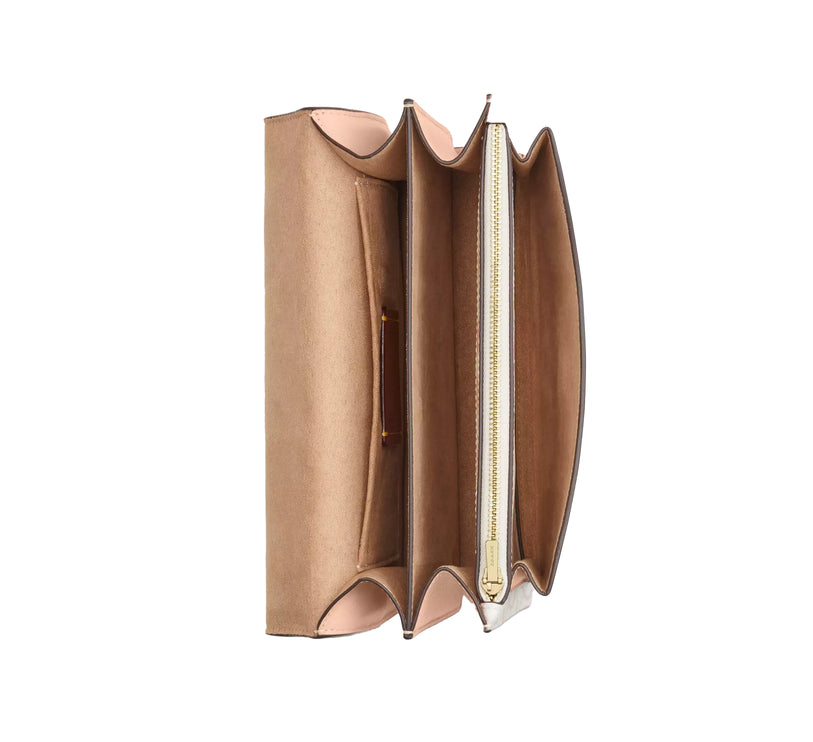 Coach Women's Klare Crossbody Bag In Pretty Signature Canvas Gold/Chalk/Pink