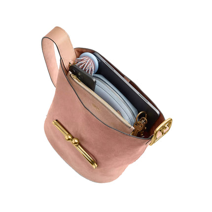 Coach Women's Bleecker Bucket Bag With Kisslock Brass/Nuage