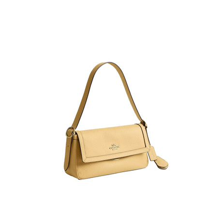 Coach Women's Etta Small Flap Shoulder Bag Gold/Soft Yellow
