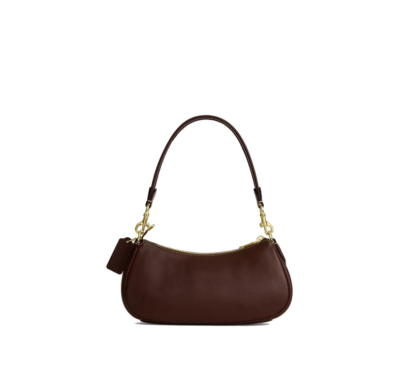 Coach Women's Ashton Shoulder Bag In Haircalf Gold/Dark Brown Chalk