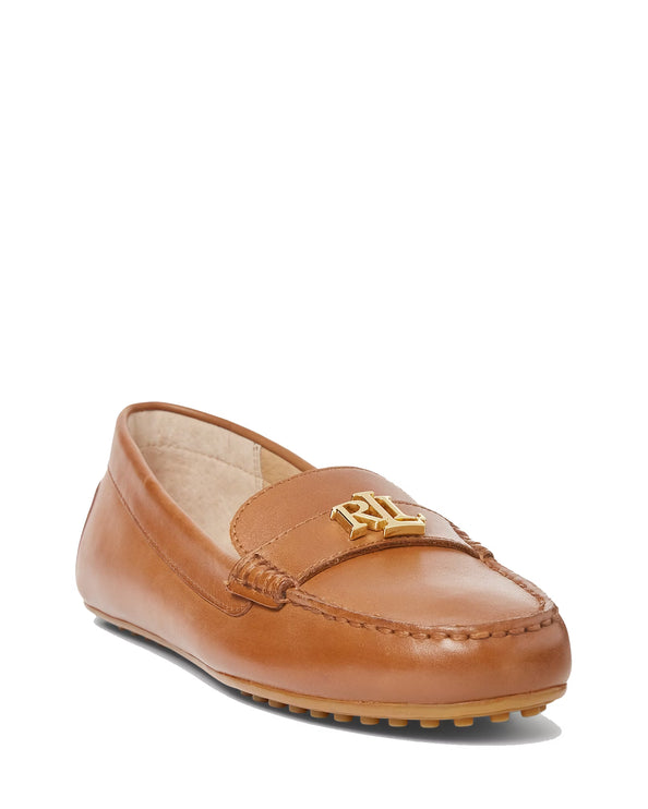 Polo Ralph Lauren Women's Barnsbury Nappa Leather Driver Deep Saddle Tan
