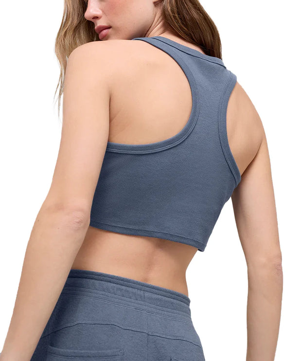 alo Women's Aspire Tank Bluestone/White