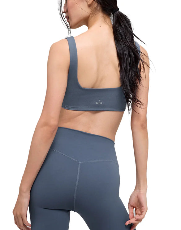 alo Women's Softsculpt Precision Bra Bluestone