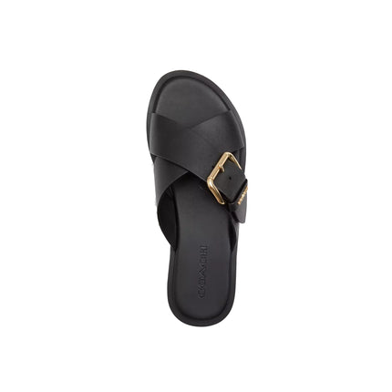 Coach Women's Crisscross Buckle Sandal Black