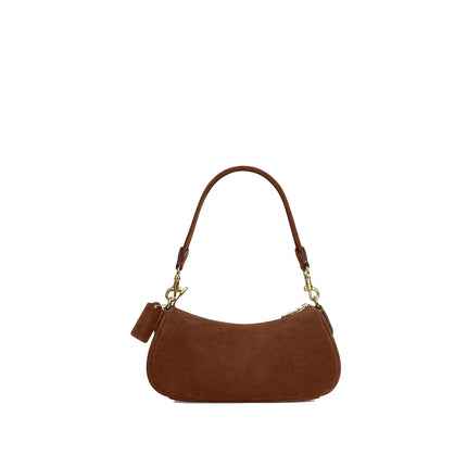Coach Women's Ashton Shoulder Bag Suede/Gold/Warm Brown