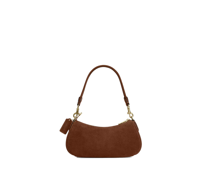 Coach Women's Ashton Shoulder Bag Suede/Gold/Warm Brown