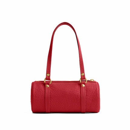 Coach Women's Kisslock Barrel Bag 28 Brass/Poppy