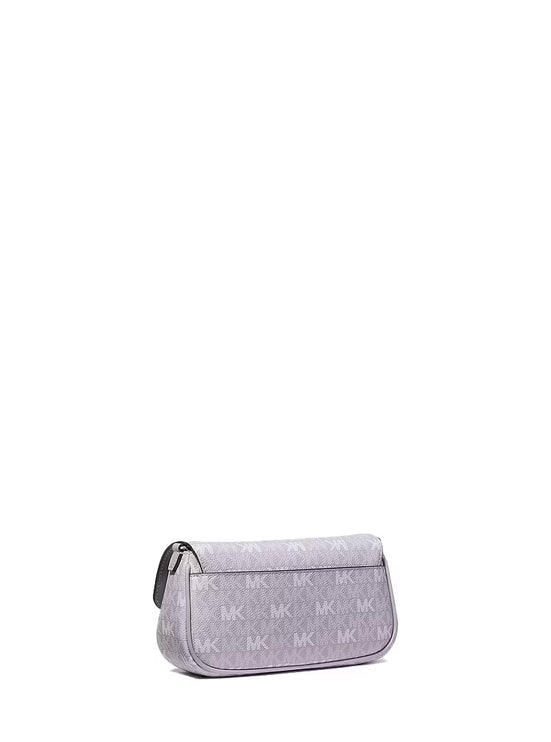 Michael Kors Women's Jet Set Travel Small Signature Logo Crossbody Bag With Pouch Lilac/Silver