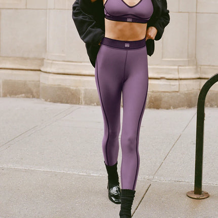 alo Women's Airlift High-Waist 7/8 Line Up Legging Plum Kiss