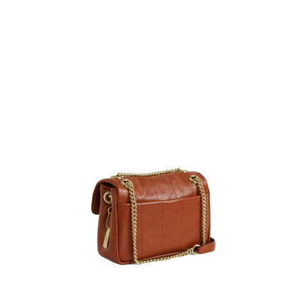 Coach Women's Elodie Crossbody Bag 18 With Quilting Gold/Cinnamon