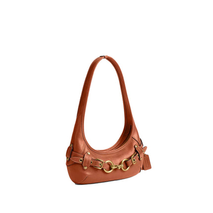 Coach Women's Belted Ergo Shoulder Bag 26 Brass/Amber Brown