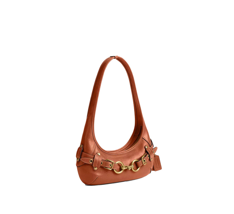 Coach Women's Belted Ergo Shoulder Bag 26 Brass/Amber Brown