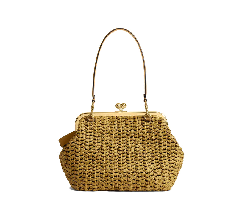 Coach Women's Kisslock Frame Bag 27 Brass/Muted Olive