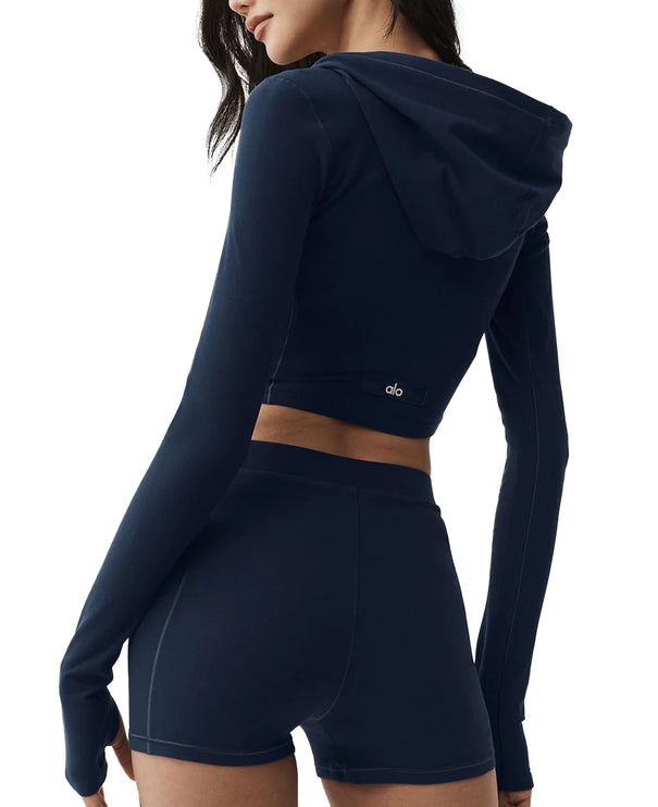 alo Women's Alosoft Sincere Fitted Jacket Navy