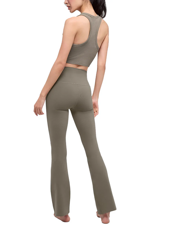 alo Women's Airbrush High-Waist 7/8 Bootcut Legging Light Cocoa