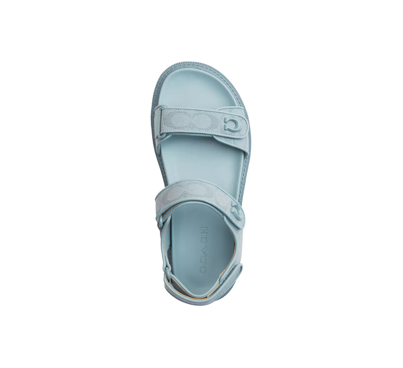 Coach Women's Brynn Sandal In Signature Canvas Sea Mist