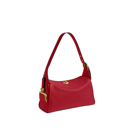 Coach Women's Turnlock Haversack Bag Brass/Scarlet