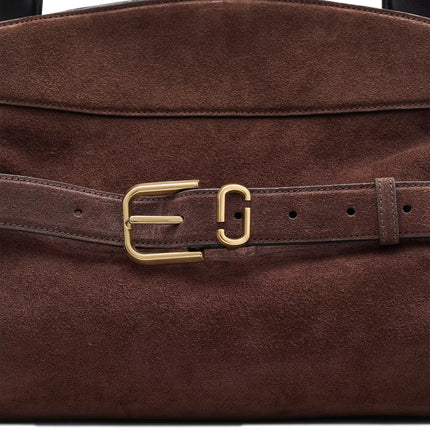 Marc Jacobs Women's The Suede Dakota Satchel Bag Dark Brown