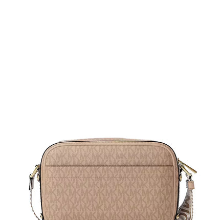 Michael Kors Women's Maeve Large Signature Logo Crossbody Bag Khaki/Gold